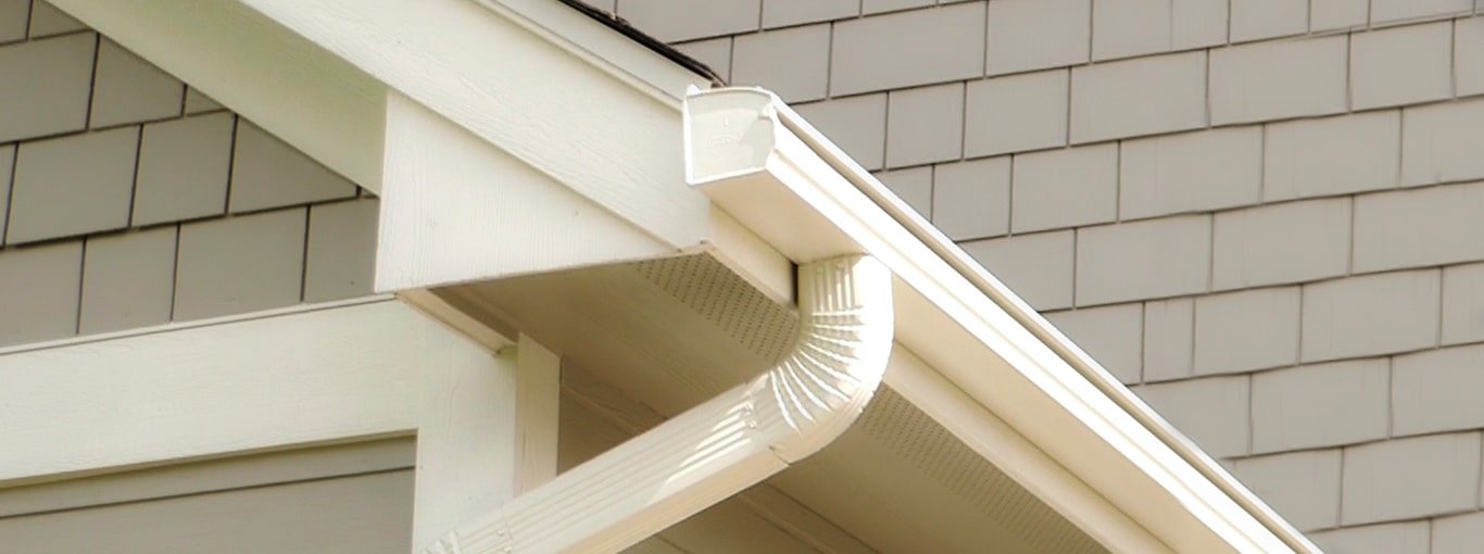 LeafGuard gutters shown on a home in Arkansas